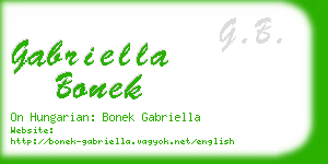 gabriella bonek business card